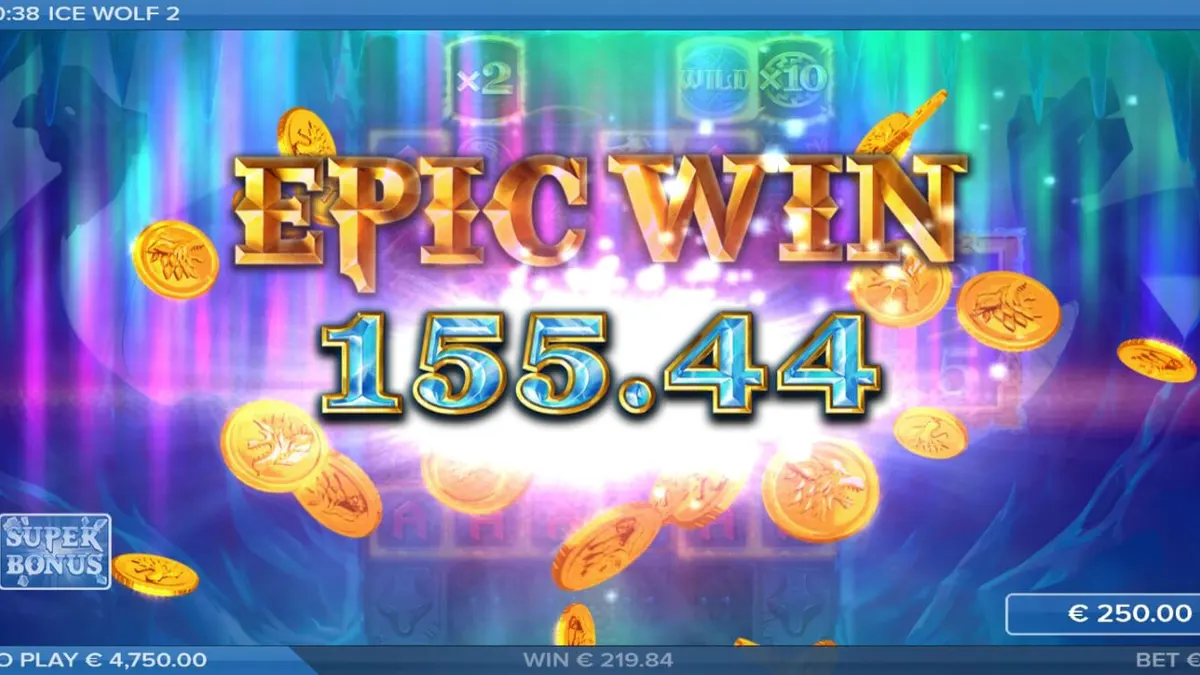 Pemandangan grid es yang membeku dalam slot Ice Wolf 2